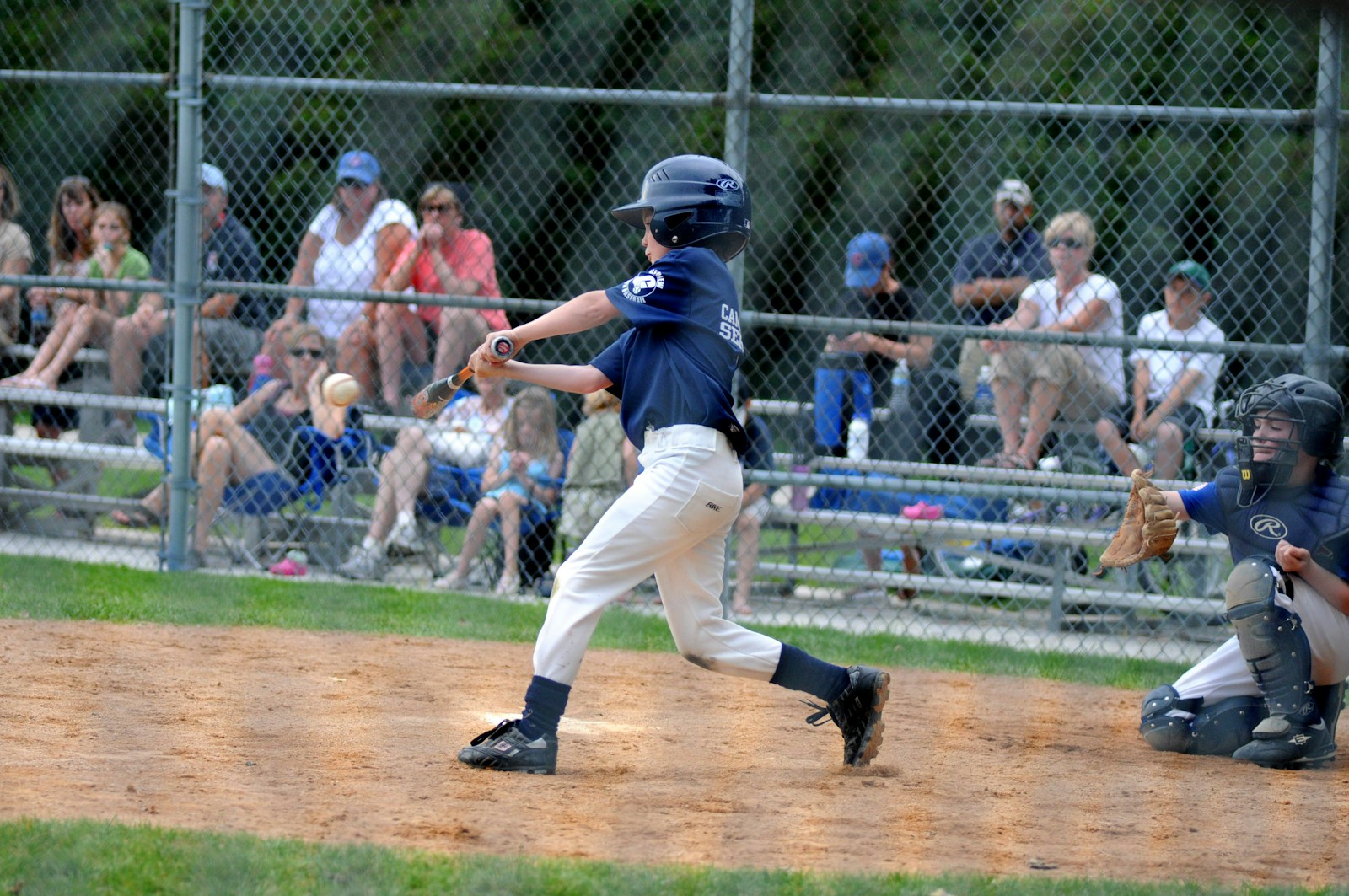 Youth hitter at the plate during a little league game