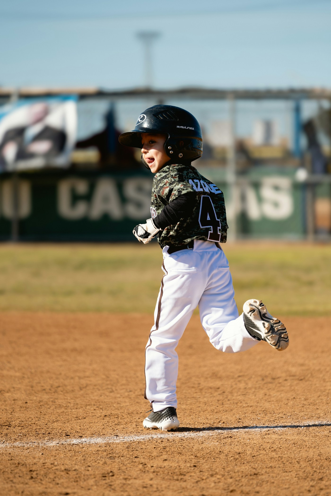 Youth baseball player during a travel ball game in the CSRA